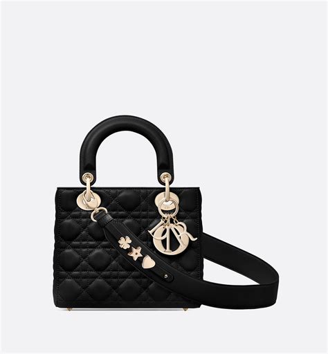 Small Lady Dior My ABCDior Bag Cherry Red Cannage Lambskin